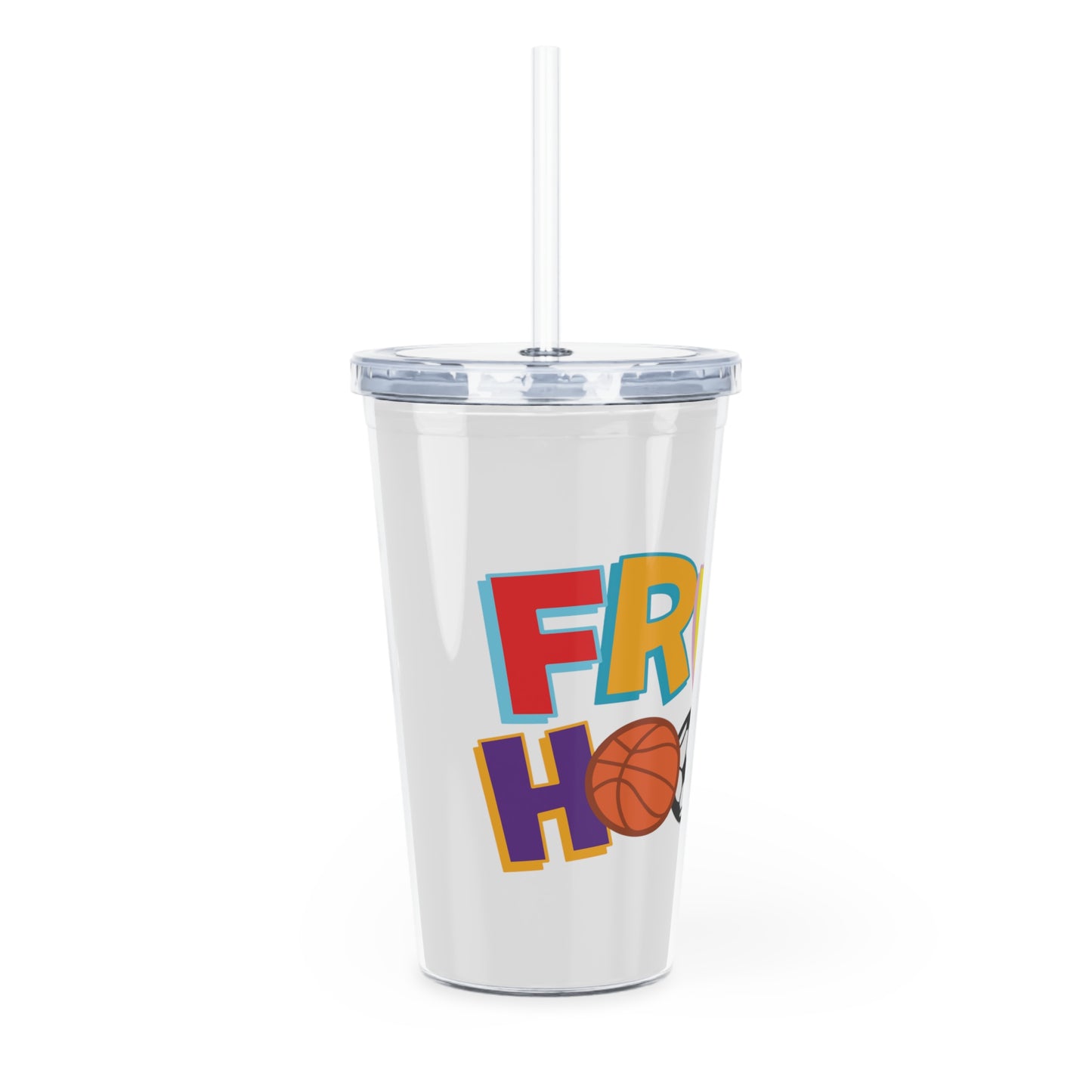 Plastic Tumbler with Straw