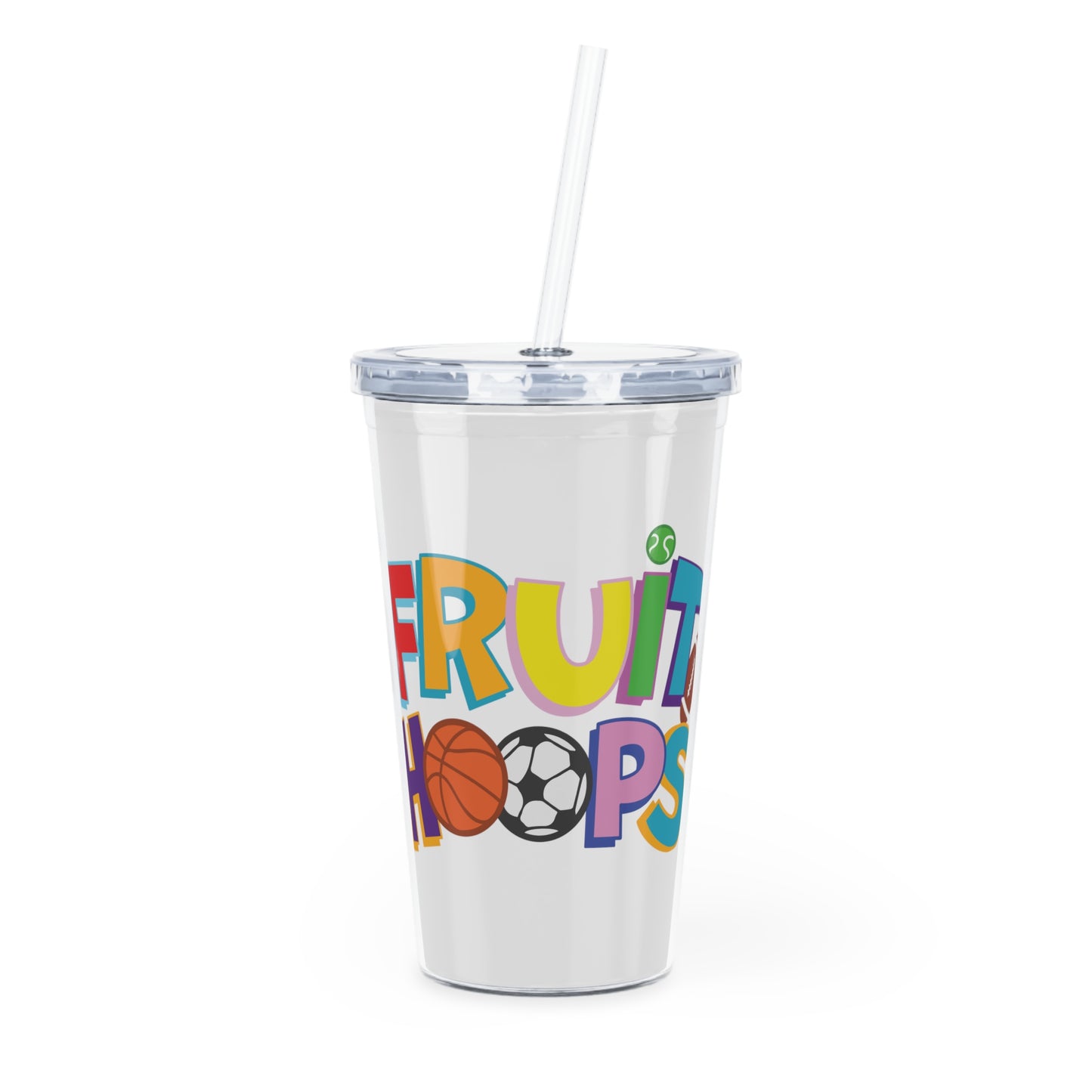 Plastic Tumbler with Straw