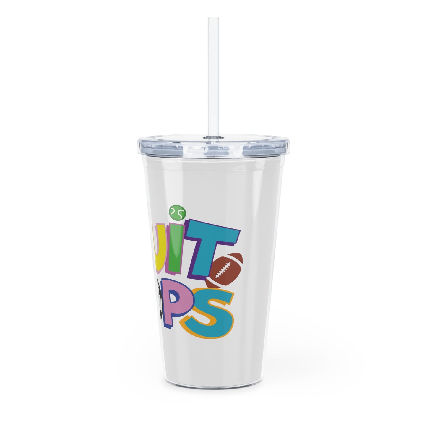 Plastic Tumbler with Straw
